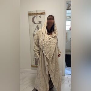We The Free Cream Hooded Drape Robe